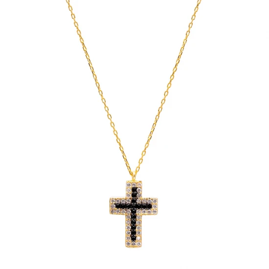 Turkish Cubic CZ Cross Sterling Silver Pendant Turkish Cubic CZ Cross Sterling Silver Pendant