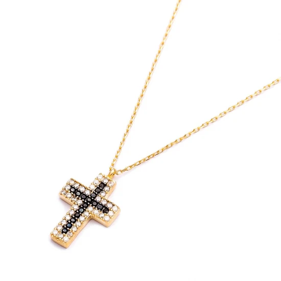 Turkish Cubic CZ Cross Sterling Silver Pendant Turkish Cubic CZ Cross Sterling Silver Pendant