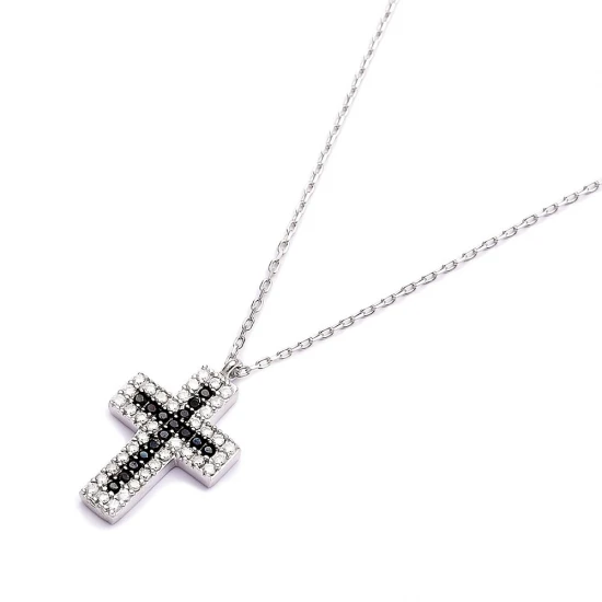 Turkish Cubic CZ Cross Sterling Silver Pendant Turkish Cubic CZ Cross Sterling Silver Pendant