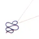 Turkish Blue Looped Abstract CZ 925 Silver Necklace Turkish Blue Looped Abstract CZ 925 Silver Necklace