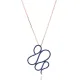 Turkish Blue Looped Abstract CZ 925 Silver Necklace Turkish Blue Looped Abstract CZ 925 Silver Necklace