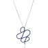 Turkish Blue Looped Abstract CZ 925 Silver Necklace