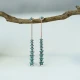 Turkish Nano Turquoise Chain Star Long Silver Earrings Turkish Nano Turquoise Chain Star Long Silver Earrings