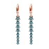 Turkish Nano Turquoise Star Long 925 Silver Earrings