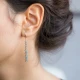 Turkish Nano Turquoise Star Long Silver Earrings Turkish Nano Turquoise Star Long Silver Earrings