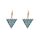 Turkish Nano Turquoise Triangle 925 Silver Earrings Turkish Nano Turquoise Triangle 925 Silver Earrings