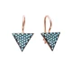 Turkish Nano Turquoise Triangle 925 Silver Earrings Turkish Nano Turquoise Triangle 925 Silver Earrings