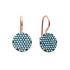 Turkish Nano Turquoise Circle Sterling Silver Earrings