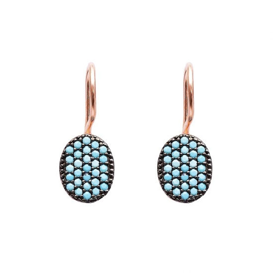 Turkish 925 Sterling Silver Nano Turquoise Earrings Turkish 925 Sterling Silver Nano Turquoise Earrings