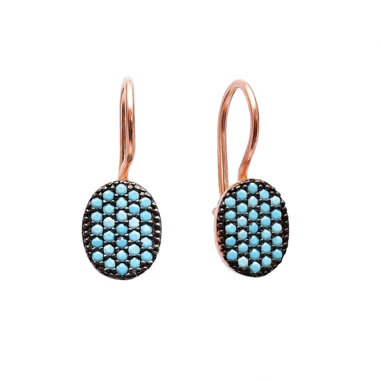 Turkish 925 Sterling Silver Nano Turquoise Earrings Turkish 925 Sterling Silver Nano Turquoise Earrings