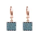 Turkish Nano Turquoise Square 925 Silver Earrings Turkish Nano Turquoise Square 925 Silver Earrings