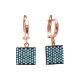 Turkish Nano Turquoise Square 925 Silver Earrings Turkish Nano Turquoise Square 925 Silver Earrings