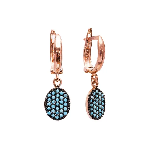 Turkish Nano Turquoise Sterling Silver Earrings