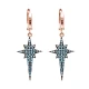 Turkish Nano Turquoise North Star 925 Silver Earrings