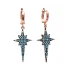Turkish Nano Turquoise North Star 925 Silver Earrings