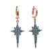 Turkish Nano Turquoise North Star 925 Silver Earrings