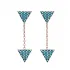 Nano Turquoise Chain Triangle Long Earrings