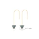 Turkish Nano Turquoise Triangle Silver Earrings Turkish Nano Turquoise Triangle Silver Earrings