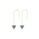 Turkish Nano Turquoise Triangle Silver Earrings Turkish Nano Turquoise Triangle Silver Earrings