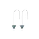 Turkish Nano Turquoise Triangle Silver Earrings Turkish Nano Turquoise Triangle Silver Earrings
