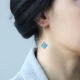 Turkish Nano Turquoise Square Silver Earrings Turkish Nano Turquoise Square Silver Earrings