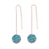 Turkish Nano Turquoise Circle Silver Earrings