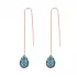 Turkish Nano Turquoise Drop 925 Silver Earrings
