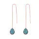 Turkish Nano Turquoise Drop 925 Silver Earrings