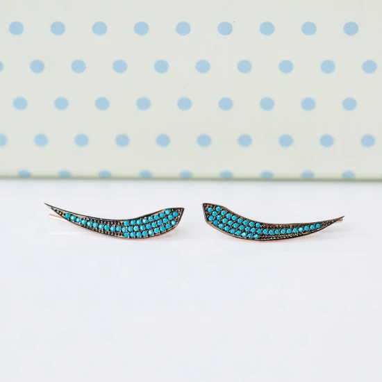 Turkish Point Shape 925 Sterling Silver Earrings