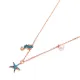 Nano Turquoise Seahorse With Starfish Silver Pendant Nano Turquoise Seahorse With Starfish Silver Pendant
