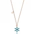 Turkish Nano Turquoise Snowflake 925 Silver Pendant