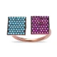 Turkish 925K Adjustable Square Shape 925 Silver Ring