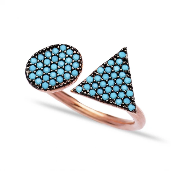 Turkish Turquoise 925K Adjustable Sterling Silver Ring - Sade 925 Silver Jewelry