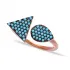 Turquoise 925K Adjustable Triangle And Drop Silver Ring