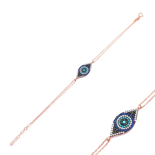 Made in Turkey Evil Eye Sterling Silver Bracelet