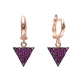 Turkish Dangle Clip On Triangle 925 Silver Earrings Turkish Dangle Clip On Triangle 925 Silver Earrings