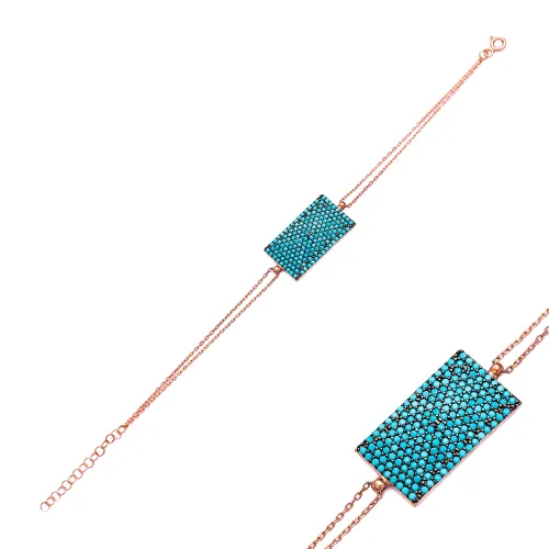Made in Turkey Rectangle 925 Sterling Silver Bracelet