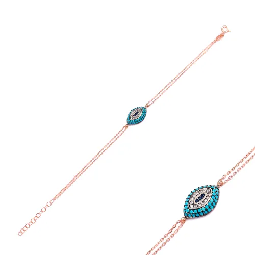 Turkish Evil Eye Sterling Silver Bracelet