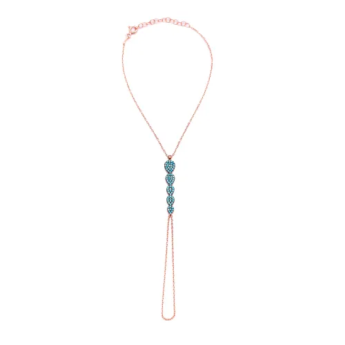 Turkish Teardrop Nano Turquoise Slave Silver Bracelet