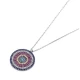Turkish Colorful Round Shape 925K Pendant in 925 Silver | 925 Sterling Silver Wholesale | Sade Silver Turkish Colorful Round Shape 925K Pendant in 925 Silver - Sade 925 Silver Jewelry