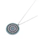 Turkish Colorful Round 925K Sterling Silver Pendant | 925 Sterling Silver Wholesale | Sade Silver Turkish Colorful Round 925K Sterling Silver Pendant - Sade 925 Silver Jewelry