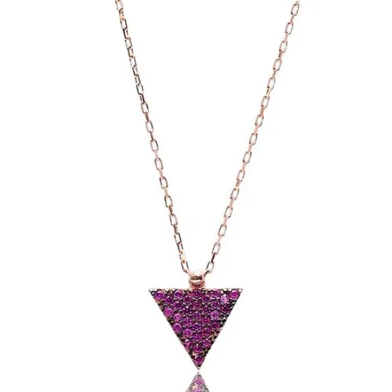 Turkish Delicate Triangle 925 Silver Pendant Turkish Delicate Triangle 925 Silver Pendant