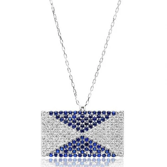 Turkish Rectangle Shape 925 Sterling Silver Pendant Turkish Rectangle Shape 925 Sterling Silver Pendant