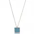 Nano Turquoise Square Shape Turkish Wholesale Silver Pendant