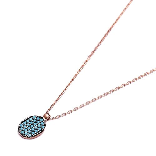 Turkish Nano Turquoise 925 Sterling Silver Pendant