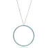 Turkish Nano Turquoise Circle Shape 925 Silver Pendant