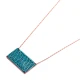 Nano Turquoise Rectangle Rectangle 925 Silver Pendant | 925 Sterling Silver Wholesale | Sade Silver Nano Turquoise Rectangle Rectangle 925 Silver Pendant - Sade 925 Silver Jewelry