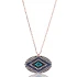 Turkish Nano Turquoise Evil Eye Sterling Silver Pendant