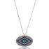 Turkish Nano Turquoise Evil Eye Sterling Silver Pendant