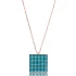 Turkish Nano Turquoise Square Shape Silver Pendant